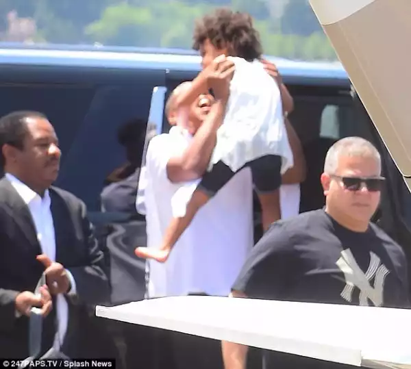 Singer Jay Z Spends Quality Time With Daughter As They Head To Private Jet [See Photos]